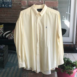 RALPH LAUREN XXL Classic Fit Yellow Seersucker Men